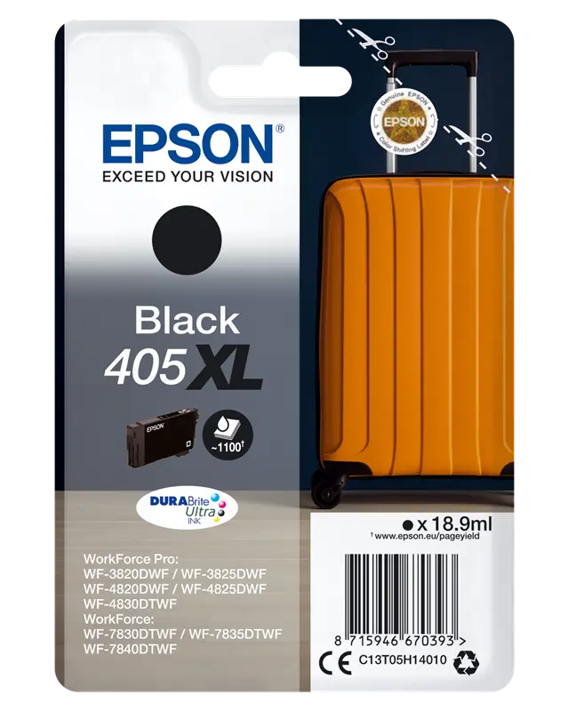 Original Epson 405 XL Schwarz Druckerpatrone C13T05H14010