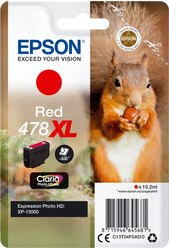 Original Epson 478XL Rot Druckerpatrone C13T04F54010