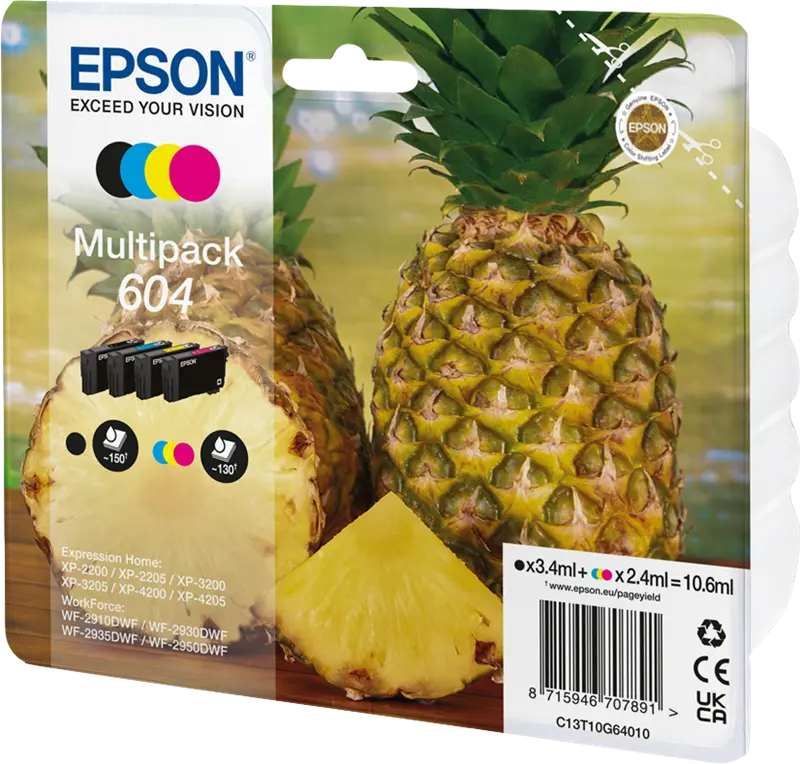 Original Epson 604 Multipack Schwarz / Cyan / Magenta / Gelb