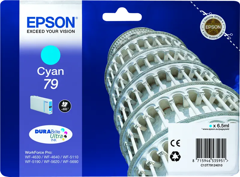 Original Epson 79 Cyan Druckerpatrone C13T79124010
