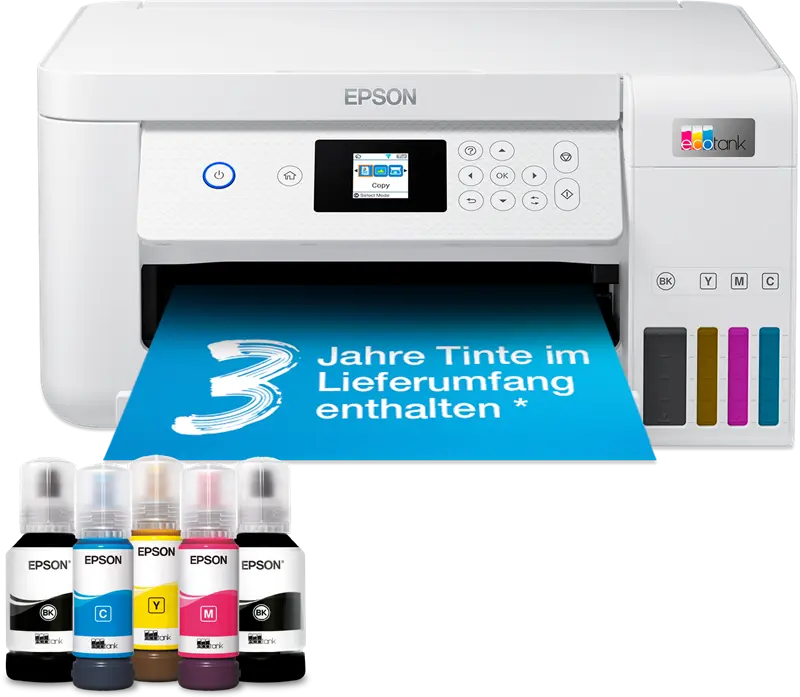 Original Epson EcoTank ET-2856 Multifunktionsdrucker Weiss