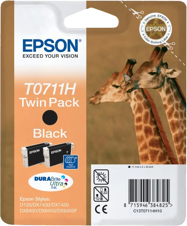 Original Epson T0711H Multipack Schwarz