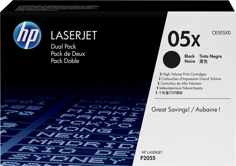 Original HP 05X Multipack Schwarz