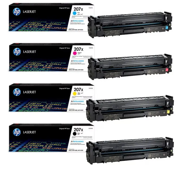 Original HP 207X Set W2210X-W2213X Toner LaserJet Pro M255 M282 M283