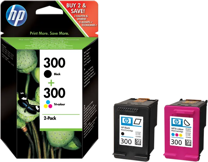 Original HP 300 Multipack Schwarz / mehrere Farben