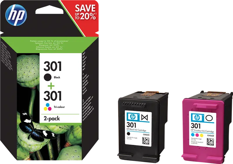 Original HP 301 Multipack Schwarz / mehrere Farben