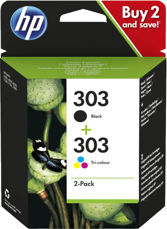 Original HP 303 Multipack Schwarz / mehrere Farben