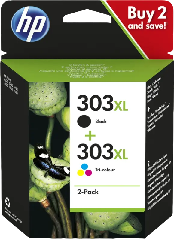Original HP 303XL Multipack Schwarz / mehrere Farben