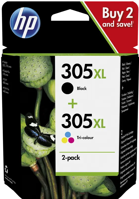 Original HP 305 XL Multipack Schwarz / mehrere Farben