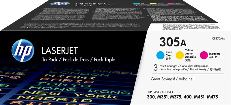 Original HP 305A Multipack Cyan / Magenta / Gelb