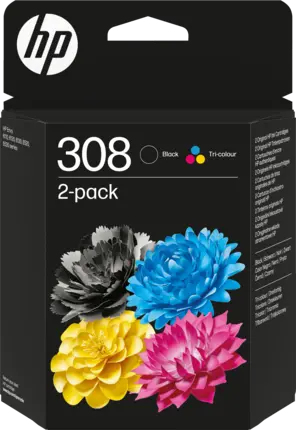Original HP 308 Multipack Schwarz / mehrere Farben