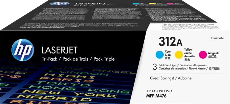 Original HP 312A Multipack Cyan / Magenta / Gelb