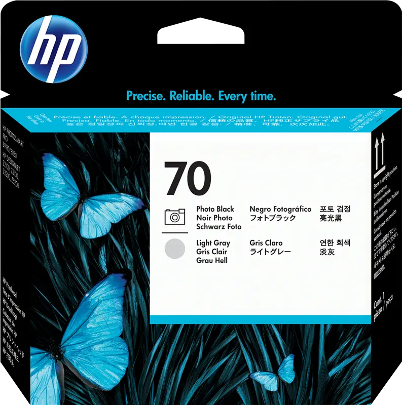 Original HP 70 Druckkopf Schwarz (Foto) / Grau (hell) (C9407A)
