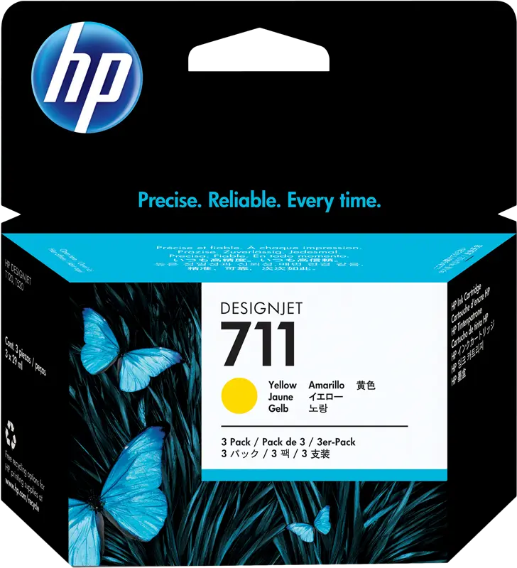 Original HP 711 Multipack Gelb