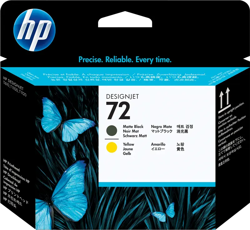Original HP 72 Druckkopf Gelb / Schwarz (Matt) (C9384A)