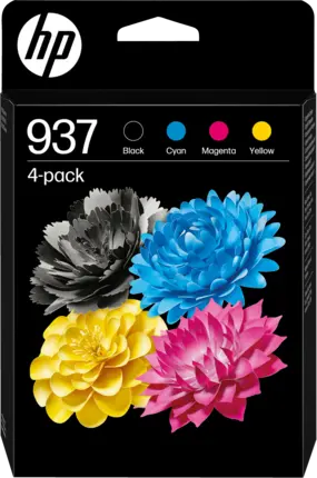Original HP 937 Multipack Schwarz / Cyan / Magenta / Gelb
