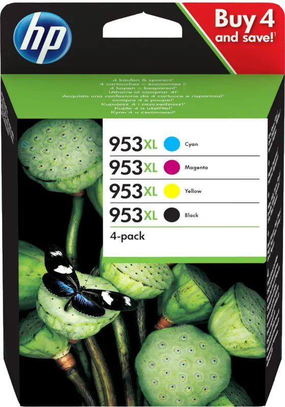 Original HP 953 XL Multipack Schwarz / Cyan / Magenta / Gelb
