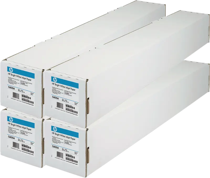 Original HP Bright White Inkjet Paper 610 mm x 45,7m Weiss