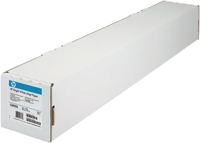 Original HP Bright White Inkjet Paper 610mm x 45,7m Weiss