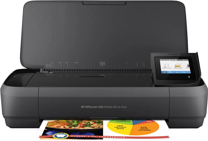 Original HP OfficeJet 250 Mobiler Tintenstrahldrucker Schwarz