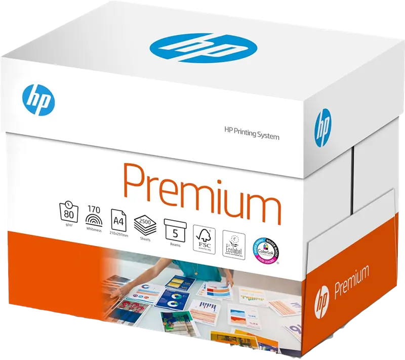 Original HP Premium Multifunktionspapier A4 5x500 Blatt Karton Weiss