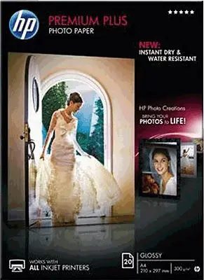 Original HP Premium Plus Fotopapier A4 Weiss