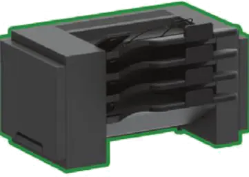 Original Lexmark 50G0852 4-Bin Mailbox Ausgabefach Schwarz