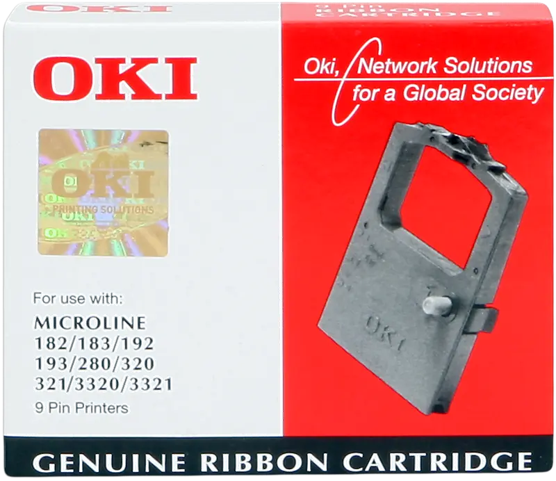 Original OKI 09002303 Schwarz Farbband 182/3321
