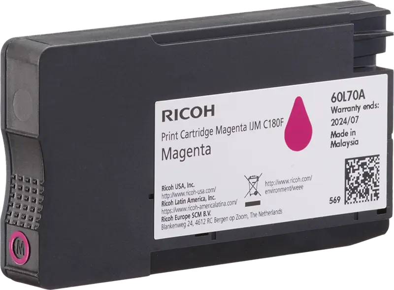Original Ricoh IJM C180F Magenta Druckerpatrone 408519