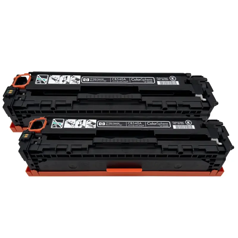 Original Toner HP 125A | CB540AD | 2 x Schwarz je 2.200 Seiten für HP Color LaserJet CP 1215 |1515 Serie
