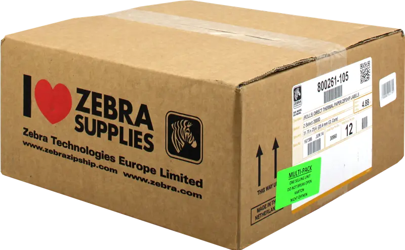 Original Zebra Z-Select 2000D Thermoetiketten 31,75mm x 25,4mm Weiss