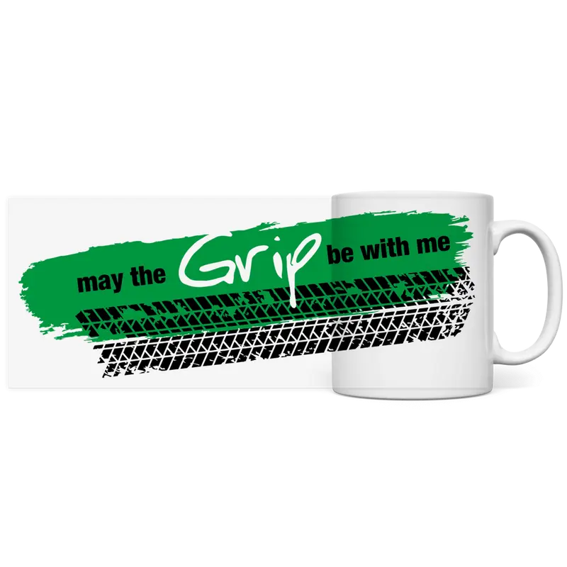 Panorama Tasse Grip Englisch Grün