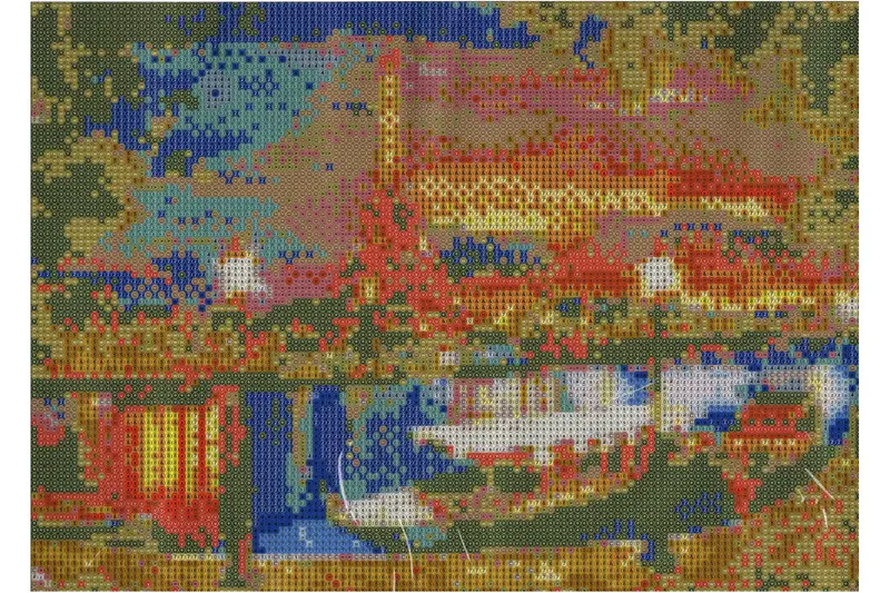 Paris mit Eiffelturm bei Nacht Diamond Painting 25 Farben 30 x 40 cm  CY-FJ04448