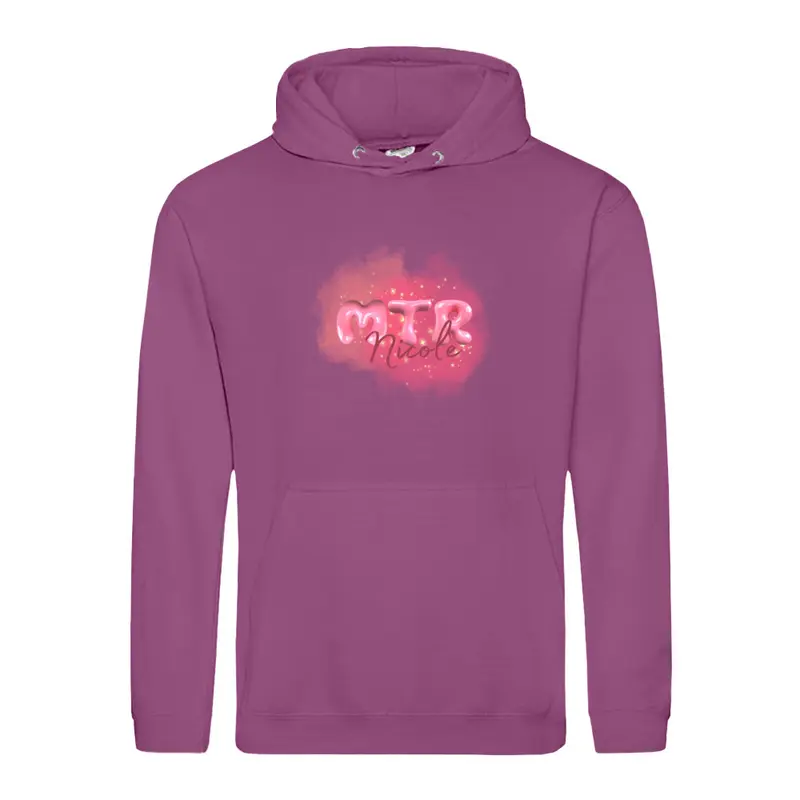 Pink MTR Nicole oder dein Name -LOGO groß- Hoody (Unisex)