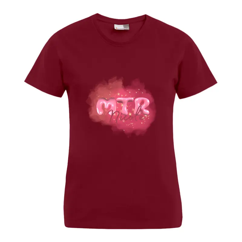 Pink MTR Nicole oder dein Name -LOGO groß- T-Shirt