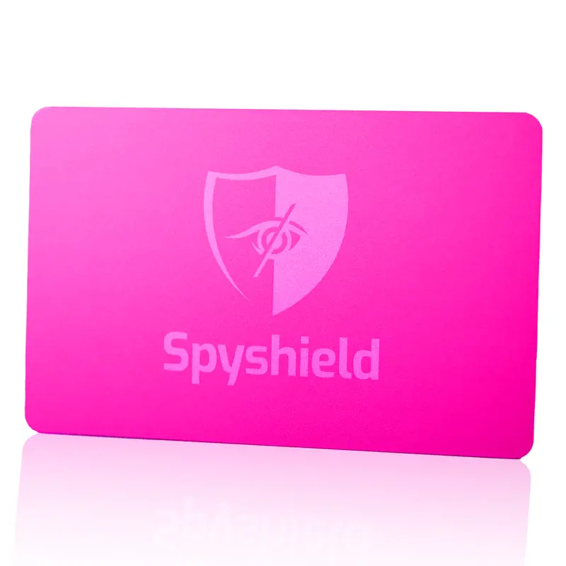 Pinke RFID Blocker Karte NFC Schutz Störsignal für Bankkarte, EC Karte, Kreditkarte - Spyshield