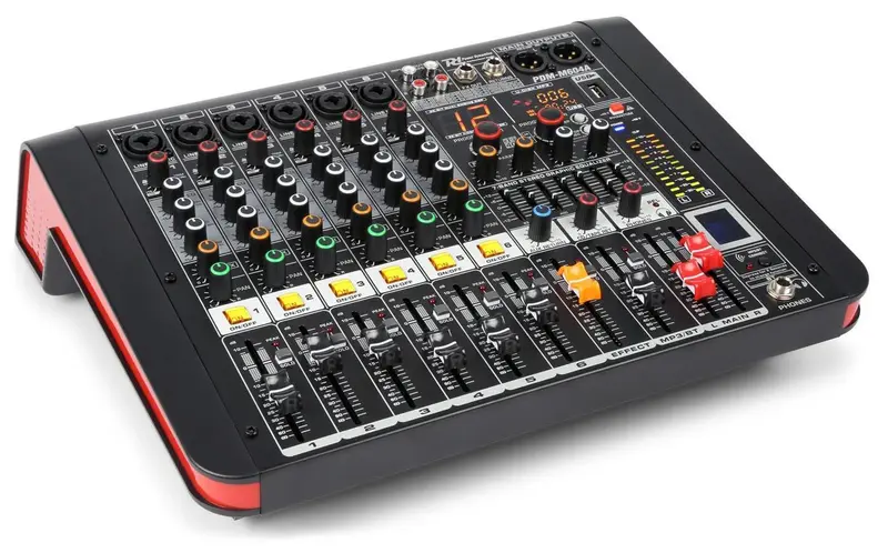 Power Dynamics PDM-M604A 6-Kanal Musik Mixer mit Verstärker
