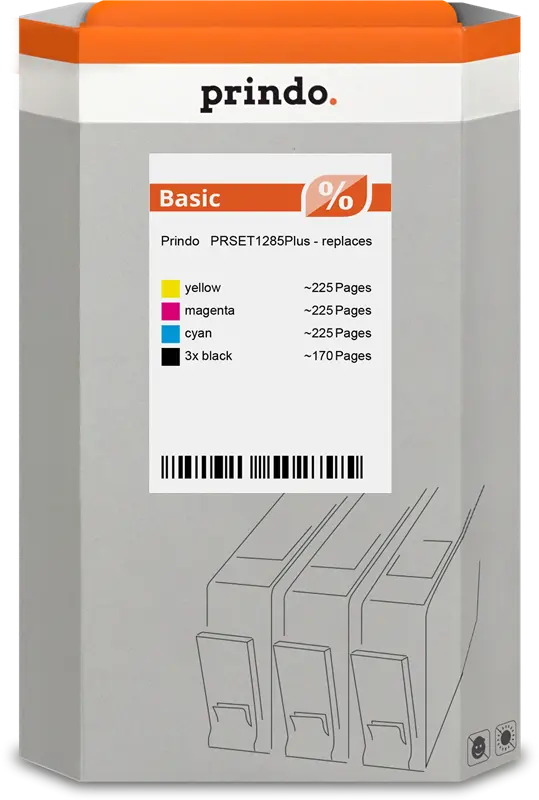 Prindo Basic Multipack Schwarz / Cyan / Magenta / Gelb (PRSET1285Plus)