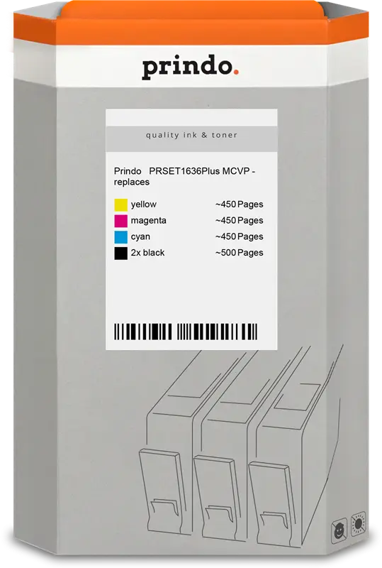 Prindo Basic Multipack Schwarz / Cyan / Magenta / Gelb (PRSET1636Plus MCVP)