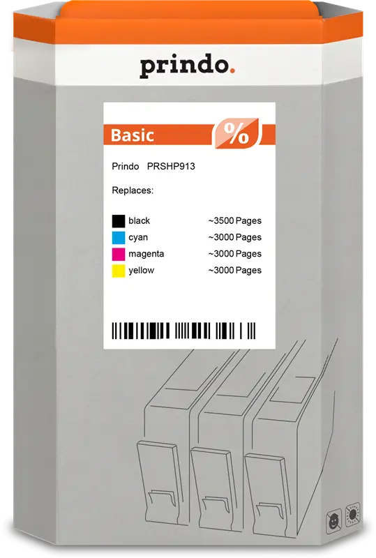 Prindo Basic Multipack Schwarz / Cyan / Magenta / Gelb (PRSHP913)
