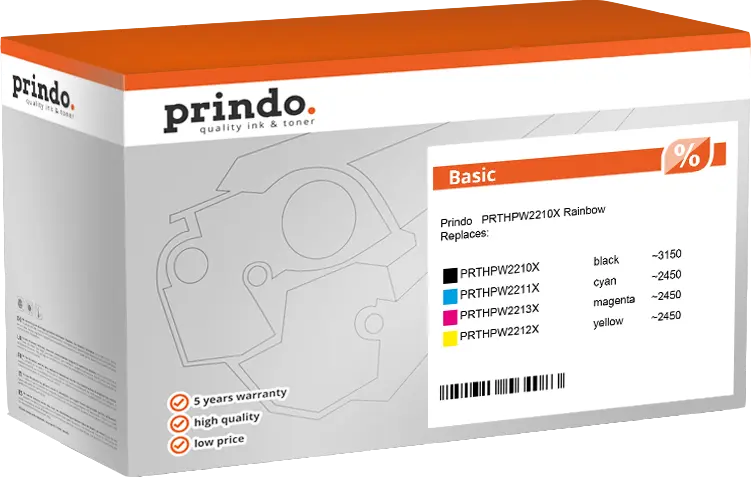 Prindo Basic Multipack Schwarz / Cyan / Magenta / Gelb (PRTHPW2210X Rainbow)
