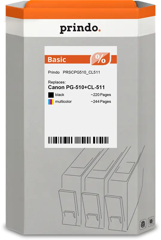 Prindo Basic Multipack Schwarz / mehrere Farben (PRSCPG510_CL511)