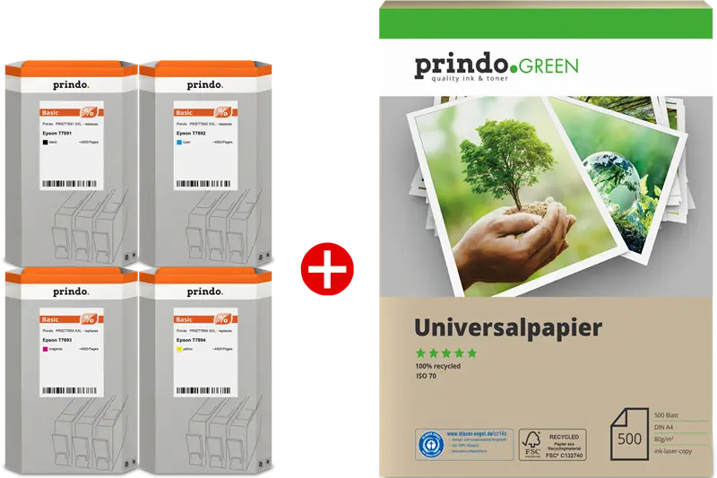 Prindo Basic Schwarz / Cyan / Magenta / Gelb Value Pack PRSET789 MCVP 01