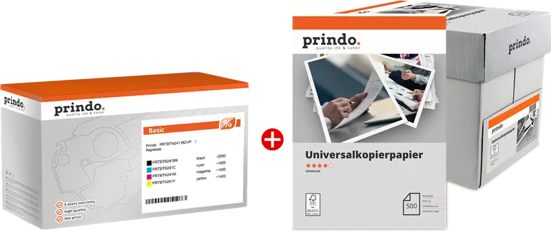 Prindo Basic Schwarz / Cyan / Magenta / Gelb Value Pack PRTBTN241 MCVP