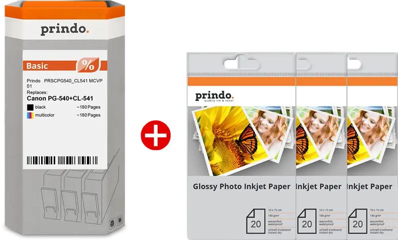 Prindo Basic Schwarz / mehrere Farben / Weiss Value Pack PRSCPG540_CL541 MCVP 01