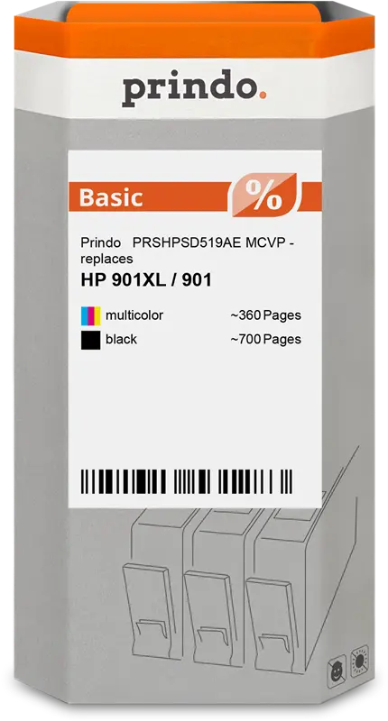 Prindo Basic XL Multipack Schwarz / mehrere Farben (PRSHPSD519AE MCVP)