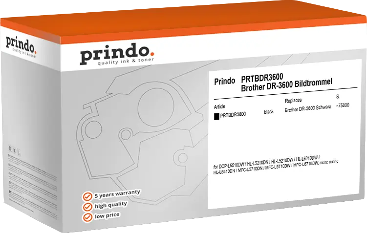 Prindo Classic Bildtrommel Schwarz (PRTBDR3600)