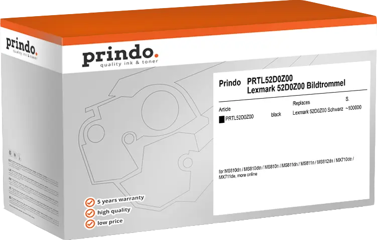 Prindo Classic Bildtrommel Schwarz (PRTL52D0Z00)
