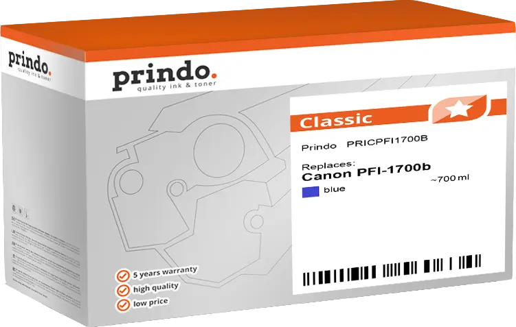 Prindo Classic Blau Druckerpatrone PRICPFI1700B