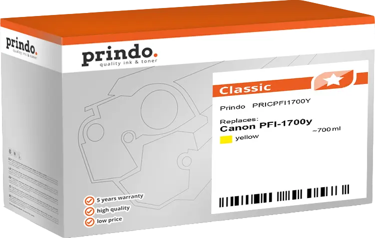 Prindo Classic Gelb Druckerpatrone PRICPFI1700Y